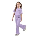 thumbnail image 2 of HAYIMI Girls Bowknot Print O-Neck Short Sleeve Tops And Wide Leg Pants For Kids Summer Outfit Sets Cute Soft Clothes Sets, 2 of 4