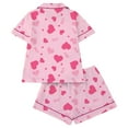 thumbnail image 3 of Valentine's Day Pajama Set for Women 2 Piece Lounge Set Short Sleeve Tops and Shorts Soft Sleepwear S-XXL, 3 of 9