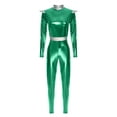 thumbnail image 3 of Haitryli Womens Alien Outer Space Outfits Turtleneck Long Sleeve Jumpsuits Club Party Rave Outfits Green XXL, 3 of 6