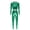 Green, variant on Womens Alien Outfits Shiny Metallic Spacewomen Jumpsuit Space Astronaut Robot Outfits Shiny Silver L