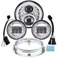 thumbnail image 1 of Faro delantero de moto LED de 7 pulgadas ALyoned para Harley Davidson, 1 of 7