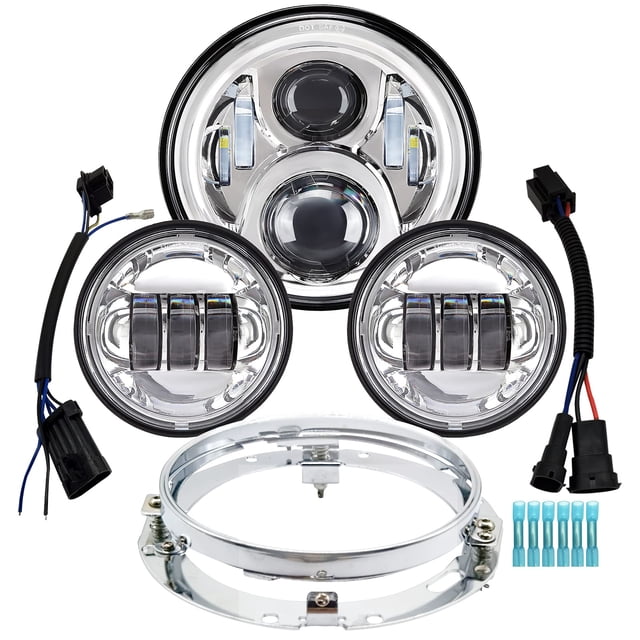 Faro delantero de moto LED de 7 pulgadas ALyoned para Harley Davidson