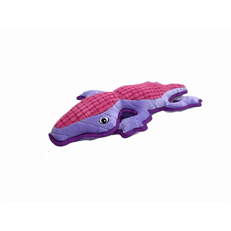 Vibrant Life Durable Squeaky Plush Tough Buddy Lizard Dog Toy Chew