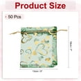 thumbnail image 2 of Uxcell Organza Bag, Sheer Heart Mesh Bags Drawstring Gift Bags Bulk Party Favor Bag Jewelry Pouches Grass Green-Gold 5" x 7", 2 of 6