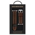 thumbnail image 2 of American Exchange Mens PU Leather Watch Strap Compatible w/ 42mm 44mm Apple Watch, Brown/Silver, 2 of 2