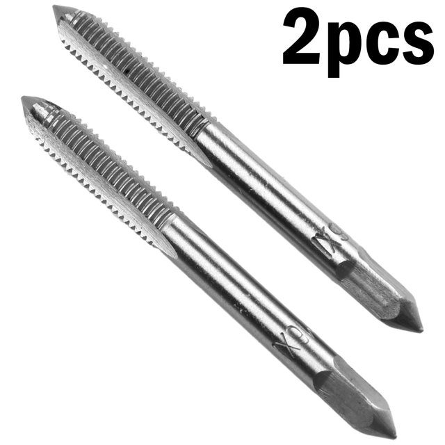 BTOER 2 Pcs Filetage Métrique Standard HSS Ensemble de Filetage-M16 Kit de Perceuse à Vis Flûte Droite Argentée Outils à Main Accessoire