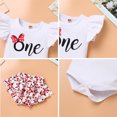 thumbnail image 6 of FYMNSI Baby Girl Clothes 3Pcs Ruffle Romper Shorts Headband Set Infant Summer Birthday Outfits 6-12 Months, 6 of 7