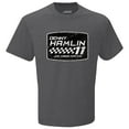 thumbnail image 2 of Men's Joe Gibbs Racing Team Collection Heather Charcoal Denny Hamlin Vintage T-Shirt, 2 of 3