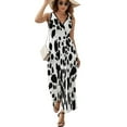 thumbnail image 2 of Dalmatian Print Dress Fashion Boho Beach Long Dresses Female Party Printed Maxi Dress, 2 of 9