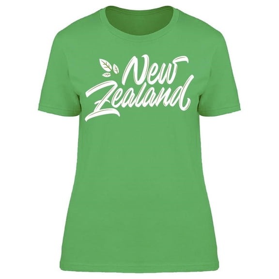New Zealand Lettering Leaves Tee Women's -Image by Shutterstock