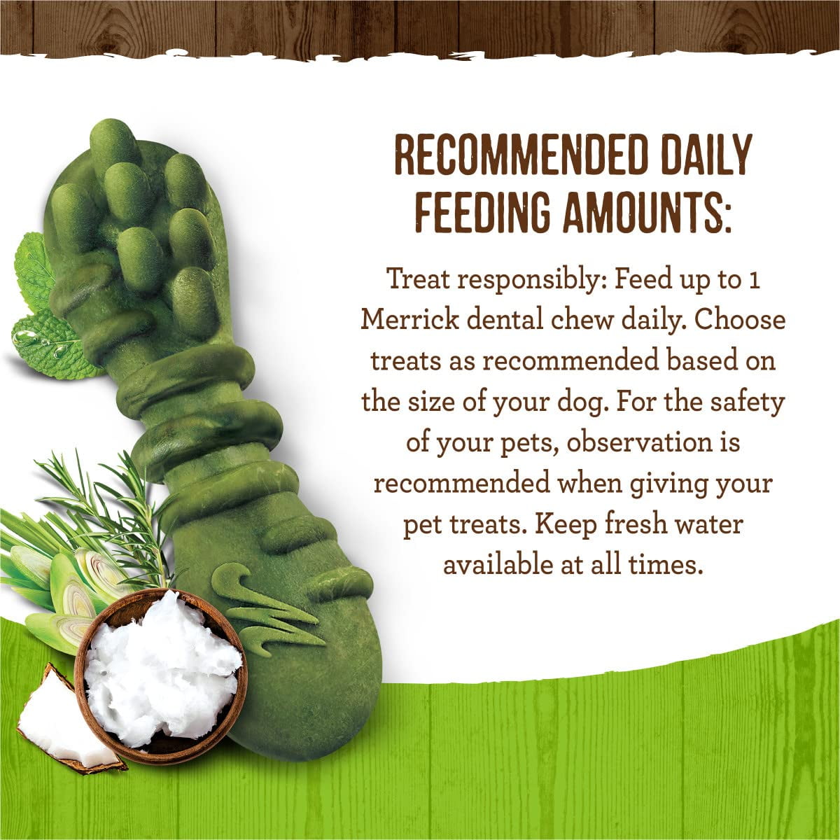 Merrick Fresh Kisses Extra Small Dog Treats, Coconut Infused Dental Chews, 10 oz Pouch (33 Count)