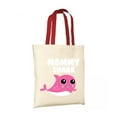 thumbnail image 1 of Dreamtees Mother's Day Budget Tote B150 - Cotton Shopper Canvas Pink Mommy Shark Bags for Men and Women, 1 of 2