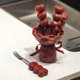 thumbnail image 3 of Postre lindo, tenedor de frutas, vajilla para el hogar, tanque de almacenamiento de cerámica creativa de alto valor, juego de tenedor pequeño de acero inoxidable, 3 of 5
