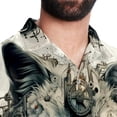 thumbnail image 5 of Retro Cat Men's Casual Short Sleeve Button Down Shirts - Printed Summer Beach Tops for Men and Women, 5 of 6