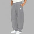 thumbnail image 2 of Honhmin Boys Sweatpants, Embroidered Casual Elastic Waist Loose Pants with Pockets Dark Gray Size 4-5 T, 2 of 9
