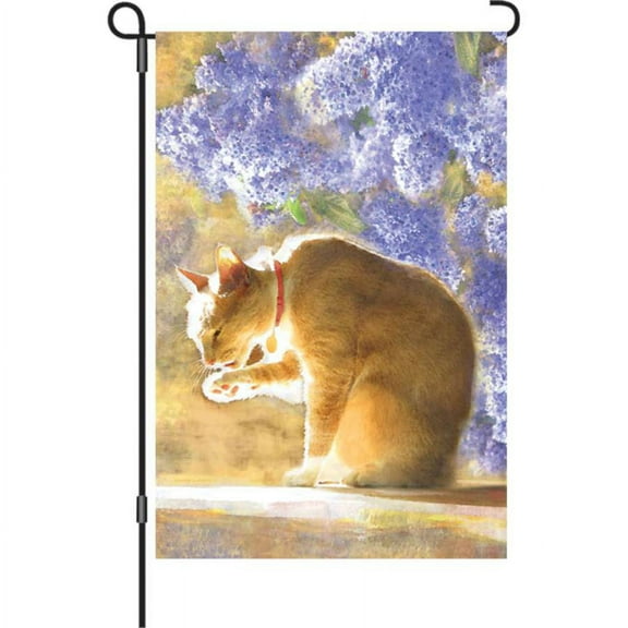 Premier Garden Size Flag - Bathing Tabby