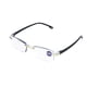 thumbnail image 3 of Zilead-gafas de lectura sin montura para hombre y mujer, lentes cuadradas sin marco para presbicia, con aumento de luz azul, dioptrías + 100 + 400, 3 of 4