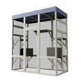 thumbnail image 3 of YIYADO Gray Wooden Catio Outdoor Pet Enclosure with Waterproof Top, Spacious and Secure Cat House & Small Animal Cage, 2 Napping Boxes, 3 of 6