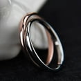 thumbnail image 4 of Couple Ring Versatile Delicate Titanium Steel Geometric Finger Ring for Banquet Party Anniversary Engagement, 4 of 10