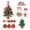Red, variant on Mini Christmas Tree with 22 Decorations, Shimmering Silver Holiday Tabletop Tree for Home Office, Apartment, Classroom & Kids Room Decor