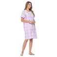 thumbnail image 4 of Casual Nights Women's Snap - Front House Dress Short Sleeve Seersucker Woven Housecoat Duster Lounger Robe with Pockets, 4 of 5