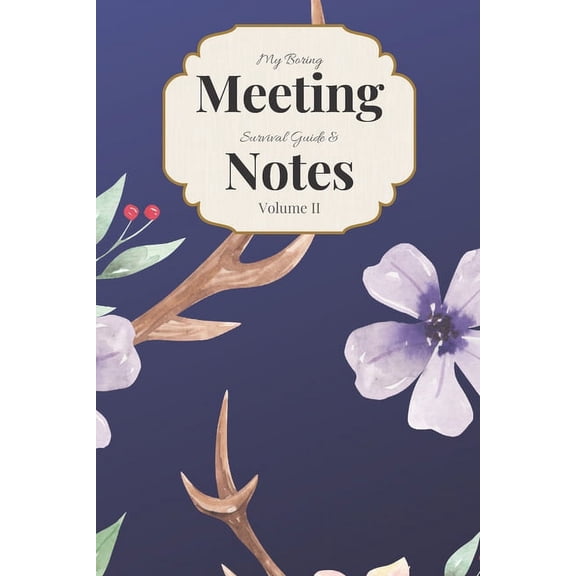 My Boring Meeting Survival Guide & Notes Volume II: 6x9 Meeting Notebook and Puzzle Book (Paperback)
