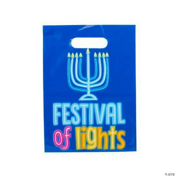 Neon Hanukkah Goody Bags - Party Supplies - 50 Pieces