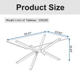 thumbnail image 5 of Holaki Glass Dining Table for 4 People, 39.37  Inches Rectangular Glass Kitchen Table with  Steel Legs, Modern Dining Room Table for Dinner Kitchen Dining Room, 5 of 10