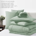 thumbnail image 6 of Queen Comforter Set, Navy 7 Pieces Bed in a Bag All Season Bedding, with Stitch Quilted Comforter Flat Sheet Fitted Sheet Pillowcases, 6 of 9