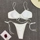 thumbnail image 5 of Conjuntos de bikini Prolriy para mujer, traje de baño para mujer, ropa de playa, moda de baño de verano dividido, trajes de baño estampados, conjunto de tankinis, trajes de baño para mujer, blanco M, 5 of 5