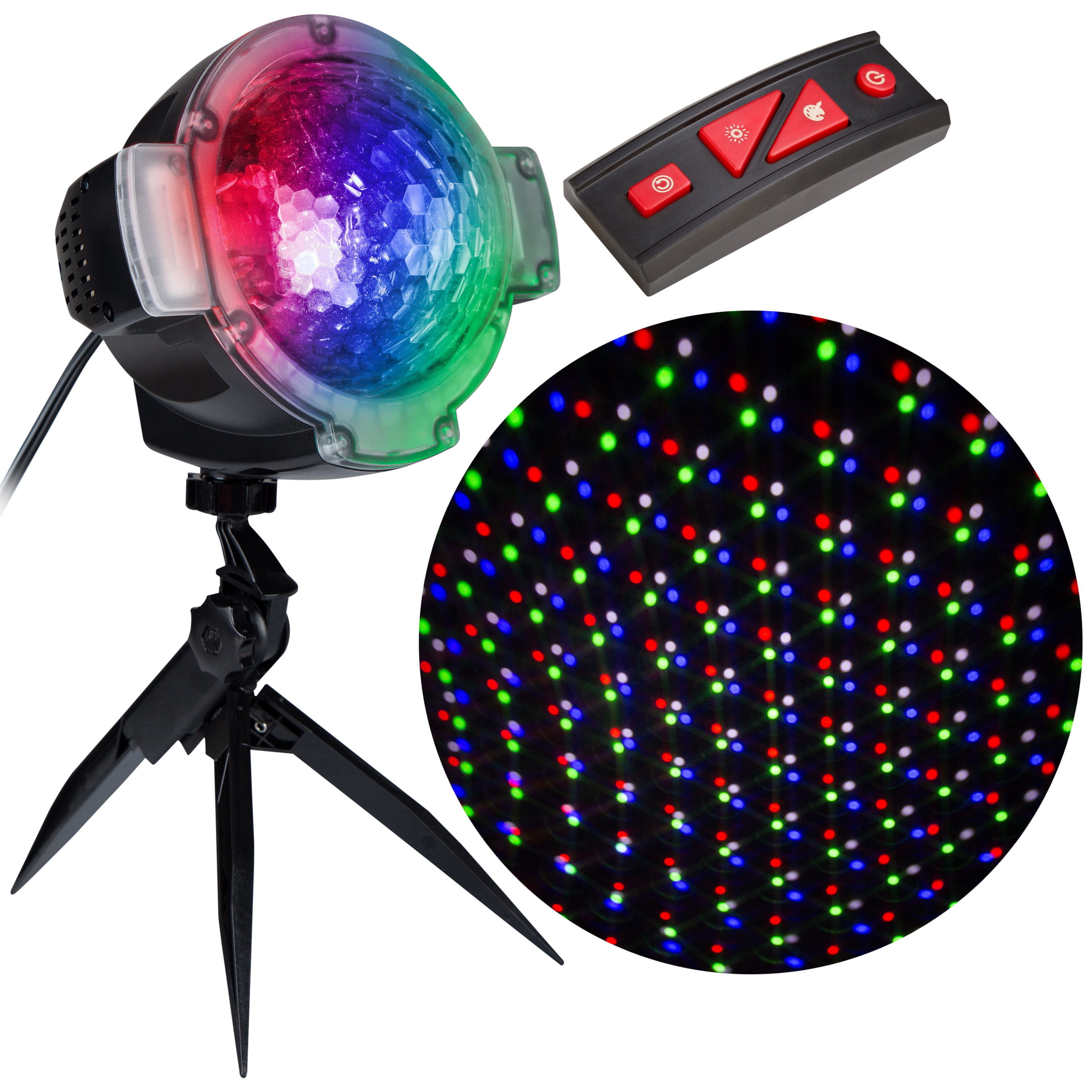 Christmas Lightshow Illuminations Projector Light Bright Stuff Snow Flurry with Remote and 122 Multicolored Programs