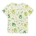 thumbnail image 6 of FamilyThread Toddler Girls Boys Breathable Short Sleeve T-Shirt Floral Graphic Print Tunic Tops Crewneck Casual Summer Shirt For 3-13Y, 6 of 7