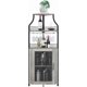 thumbnail image 5 of Qinaqin 5-Tier Industrial Corner cm de Anchoine Gabinete con Profundidadtachable Rack Barn Puerta y Vidrio Alturaolder Farmhouse Buffet para Hogar Bar en Gris, 5 of 7