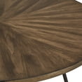 thumbnail image 4 of Weston Home Delong Walnut Finish 42-inch Round Dining Table with Black Iron Legs, 4 of 5