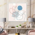 thumbnail image 2 of Designart 'Butterfly With One Line Drawing On Cubism Shapes I' Modern Framed Canvas Wall Art Print, 2 of 5
