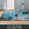 thumbnail image 4 of Kitchen Area Rug Sets 3 Piece with Runner Farmhouse Waterproof Non Skid Washable Cushioned Floor Mat for Hallway Kitchen Laundry Room, Turquoise, 4 of 6