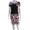 Pre-owned|Escada Women's Polka Dot Silk Skirt Knit Top Matching Set Pink Size Italian 34