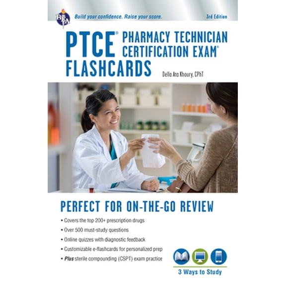 Pre-Owned Ptce - Pharmacy Technician Certification Exam Flashcard Ed. Book + Online 3rd. Edition (Paperback) 0738612790 9780738612799