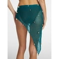 thumbnail image 3 of No Boundaries Fishnet Pareo with Faux Shells, One Size, Spruce Forest, Women's, 3 of 5
