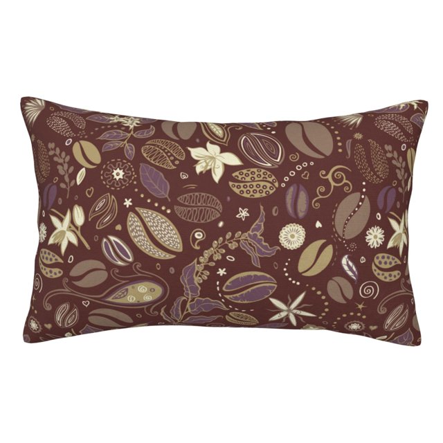 Balery Coffee and Flowers Funda de Cojín Estampada, Regalos para Mujeres, Regalos de Amor para Ella, Regalos para Novia o Esposa, Funda de Almohada-14"x20"