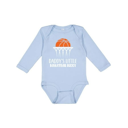 

Inktastic Daddys Little Basketball Buddy Boys Gift Baby Boy Long Sleeve Bodysuit
