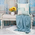 thumbnail image 2 of Parkland Collection Harper Transitional Cream & Mint Throw Pillow, 2 of 10