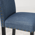 Biony Fabric Bar Stools with Nailhead () Blue