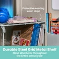 thumbnail image 5 of 7-Piece Locker Organizer Kit, includes Locker Shelf, Mirror, Whiteboard, Storage Cup & Dry Erase Marker - Gray, 5 of 7