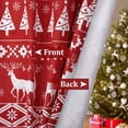 thumbnail image 5 of Christmas Curtains for Bedroom Christmas Boho Room Darkening Velvet Drapes Christmas Tree and Deer Design Window Curtain Panels for Living Room Decor, W52 x L84 inches, 2 Panels, 5 of 7