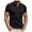 Black, variant on Men's Short Sleeve Lapel T Shirt Summer Casual Solid Holiday Shirts Tops