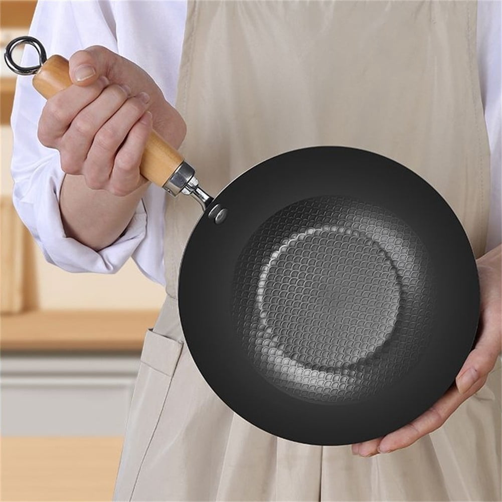 Non-stick Frying Pan for Flat Bottom Wok Iron Pots Kitchen Cookware With Glass Cover