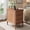Brown, variant on Laisnet Mid-Century Nightstand, 3-Drawer Narrow Side Table with Charging Station, Pre-Assembled, Black