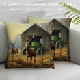 thumbnail image 3 of GOSMITH  Square Throw Pillow Covers Deer Hunting Tractors Animal Design Pillow Cases Decorative for Home Bedroom Sofa Pillowcases Standard, 3 of 5