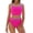 Hot Pink, variant on Full Coverage Bikini, 2 Piece Swimsuit for Women, Two Piece Swimsuit for Women, Women's High Waisted Bikini Sets Two Piece Swimsuits Sporty Tummy Control Bathing Suit Color Block Swim Suit, Black L